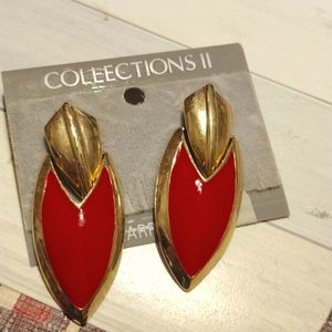 Festive and dressy red earrings